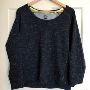 Nike Dri-Fit Fleece.  Grey Space dye